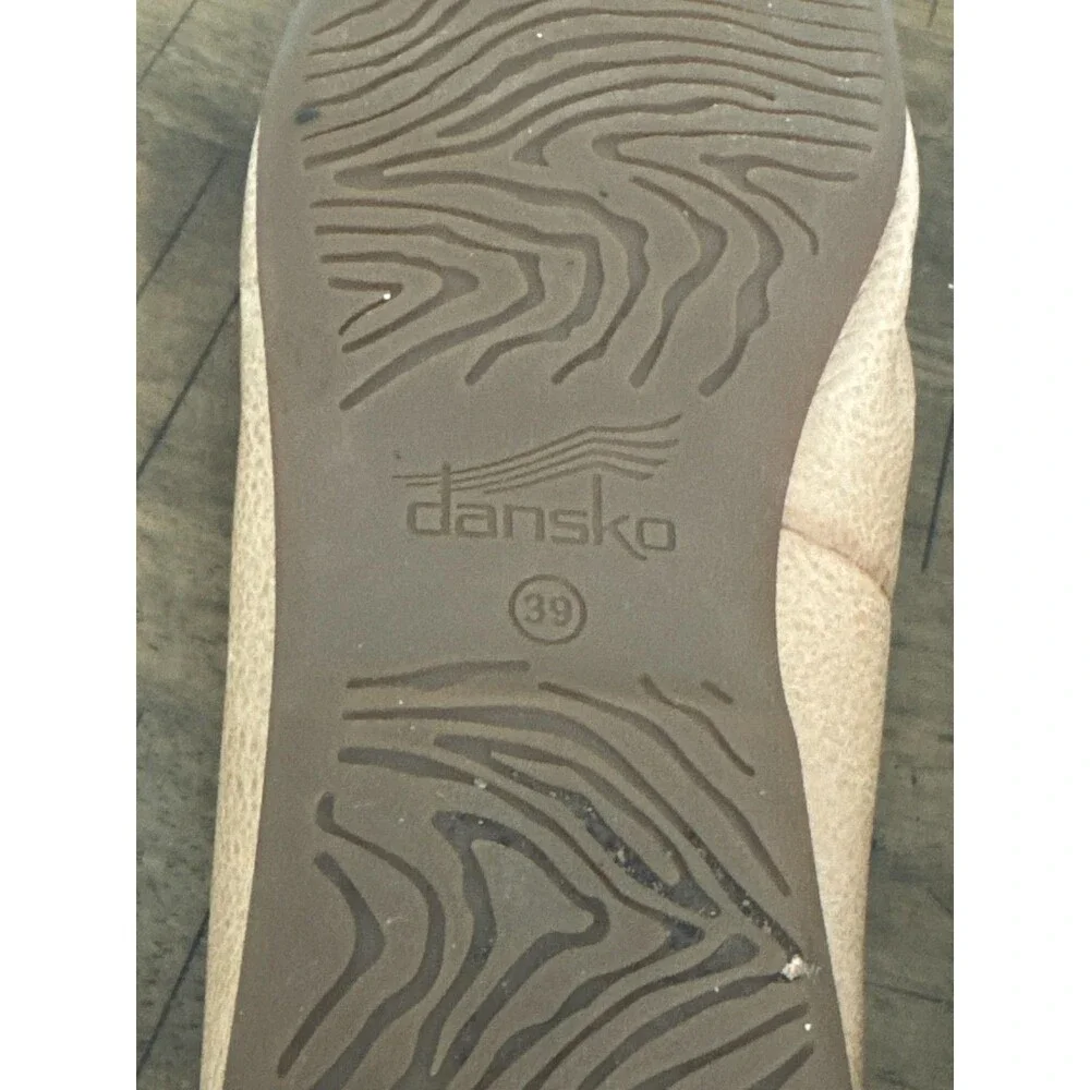 Dansko Women’s 39 Tan Leather Backless Loafer Mules Slip On Comfort Shoes